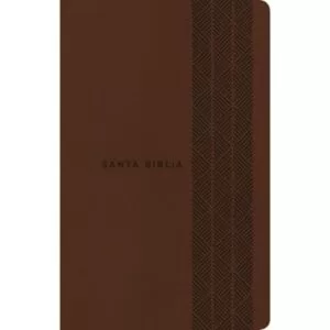 Biblia NTV Edición Ágape café con encuadernación en símil piel y diseño elegante.