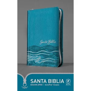 Biblia NTV Edicion ziper oceano semi piel 8.25P
