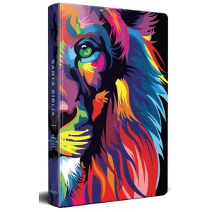 Biblia Reina Valera 1960 nombres de Dios león de Juda a color tapa dura tamaño manual 10.5P