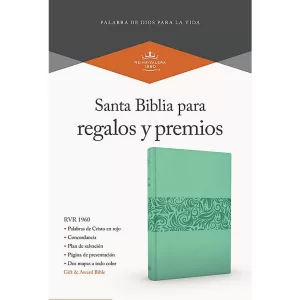 Biblia Reina Valera 1960 Regalos y premios turquesa imitación piel concordancia 8P