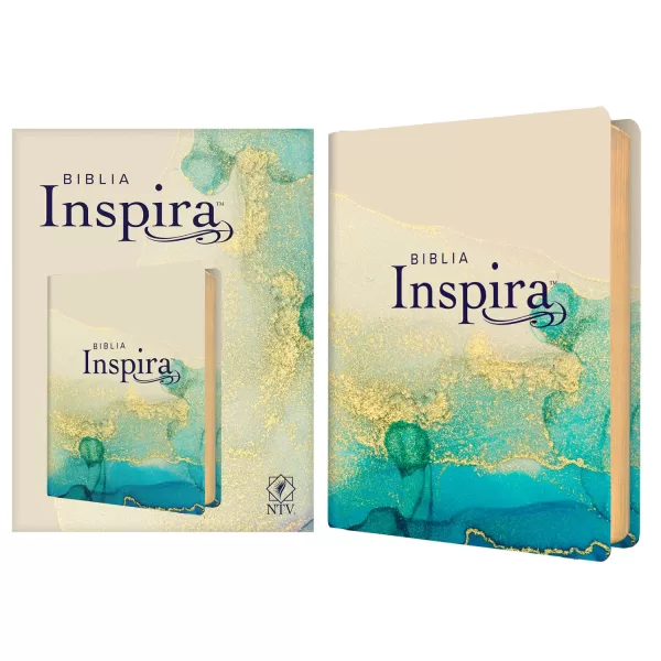 Biblia NTV inspira oro Semi piel - Imagen 2