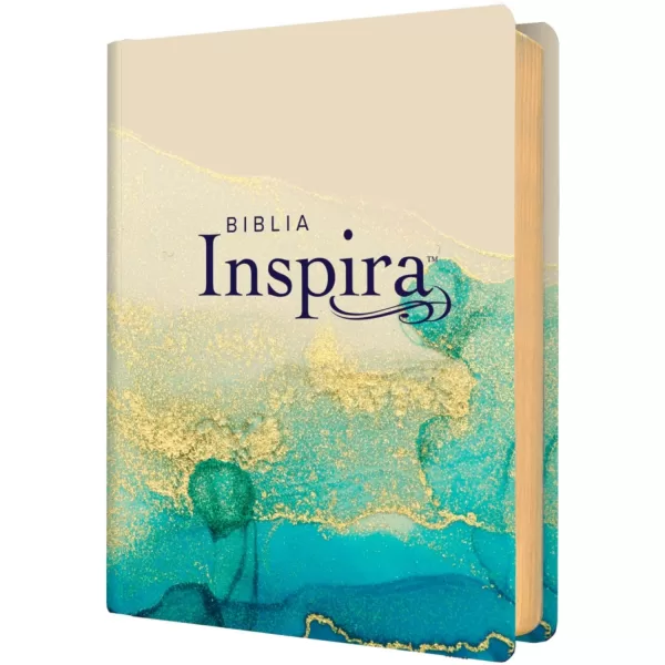 Biblia NTV inspira oro Semi piel - Imagen 3