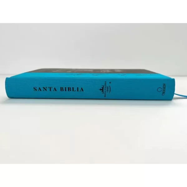 Biblia Reina Valera 1960 león de Judá  aguamarina tapa dura tamaño manual - Imagen 3