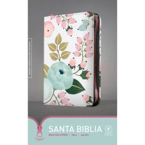 Biblia NTV Edicion ziper jardin tela 8.25P