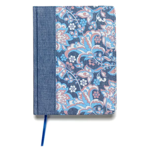 Biblia Reina Valera 1960 Apuntes edición ilustrada rosado/azul tela 8.5P - Imagen 3