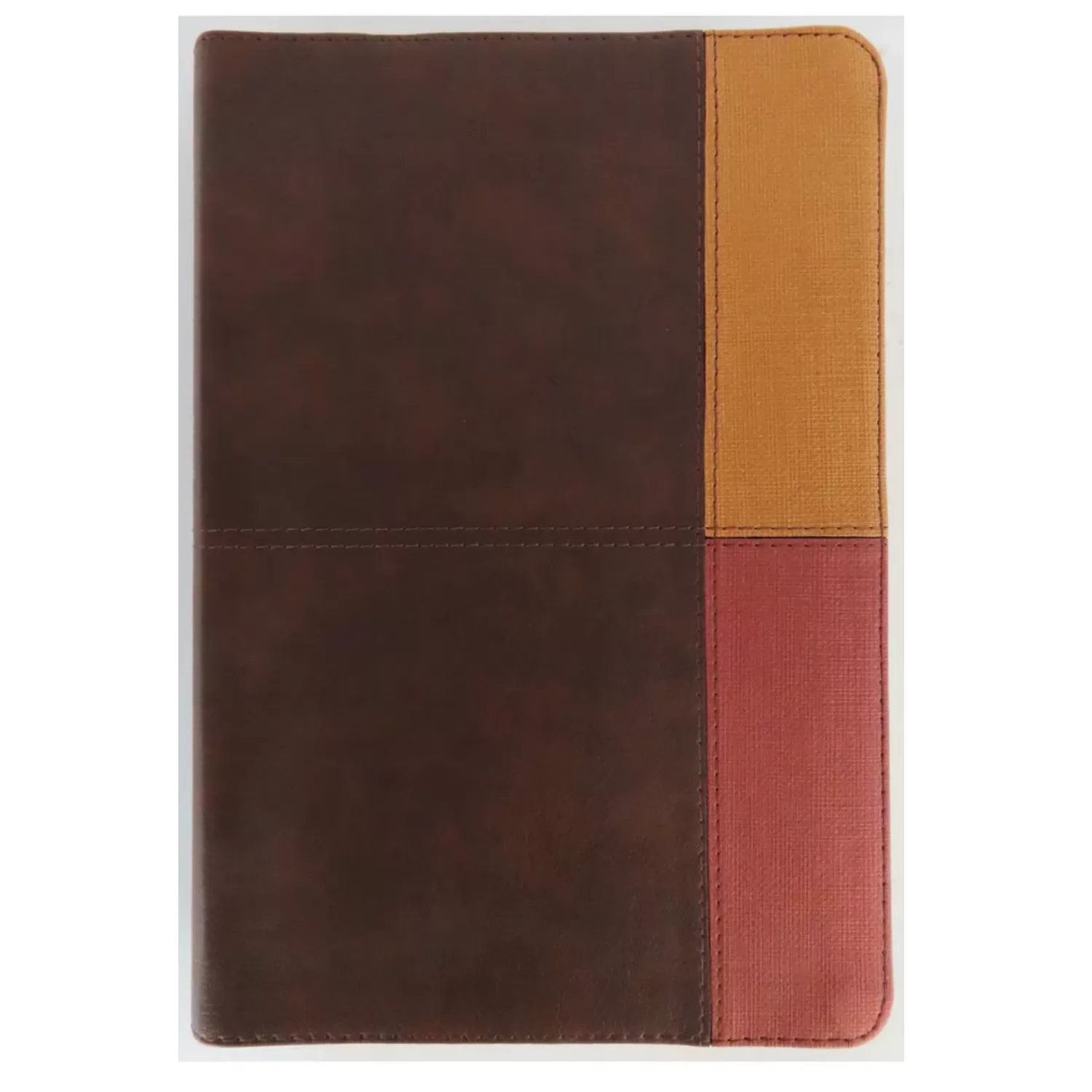 Biblia Reina Valera 1960 Estudio arco iris cocoa terracota semi piel - Imagen 2