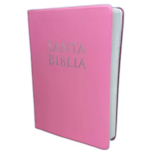 Biblia Reina Valera 1960 letra grande Vinil rosa edición especial Tamaño Manual 12P
