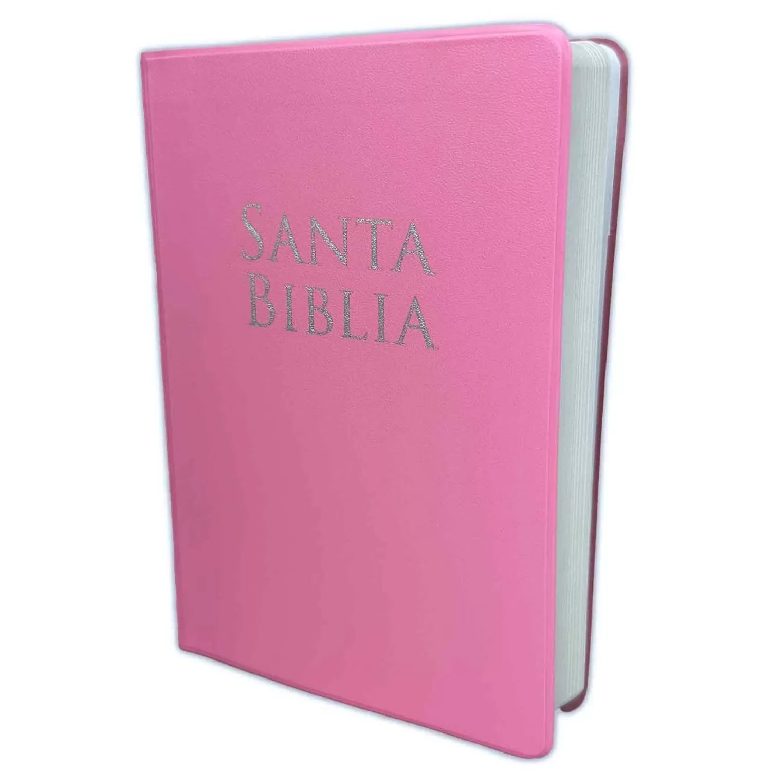 Biblia Reina Valera 1960 letra grande Vinil rosa edición especial Tamaño Manual 12P