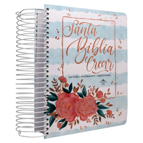 Biblia Reina Valera 60 Crear Tapa dura flores con letra grande 11P PJR