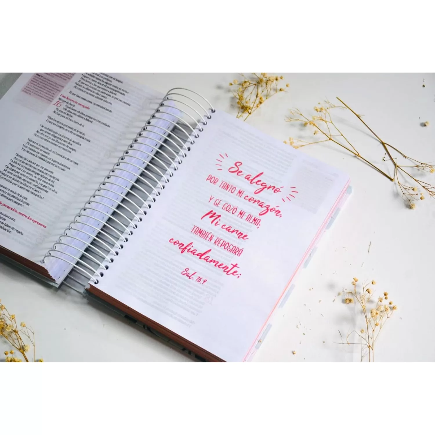 Biblia Reina Valera 60 Crear Tapa dura flores con letra grande 11P PJR - Imagen 3
