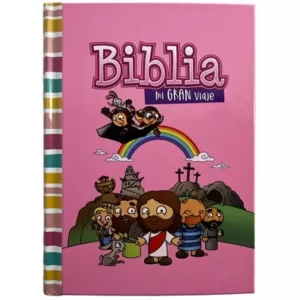 Biblia RV1960 Mi gran viaje tapa dura rosa 8.5P