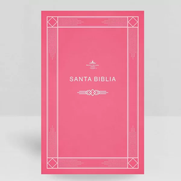 Biblia RVR 1960 económica de evangelismo Rosa tapa rústica - Imagen 2