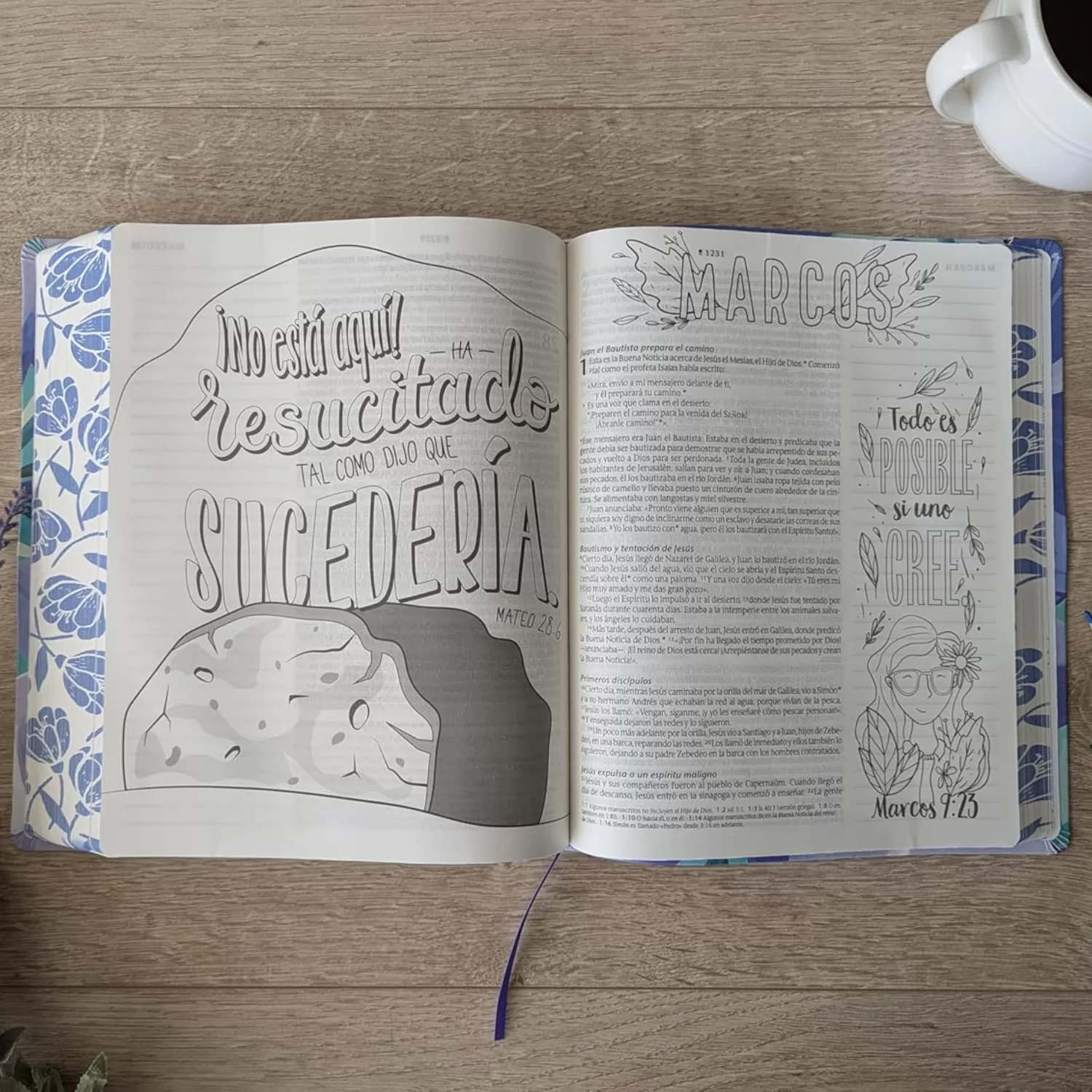 Biblia NTV Inspira con filament - Ramo azul - Letra Grande - Imagen 7