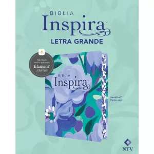Biblia NTV Inspira con filament - Ramo azul - Letra Grande