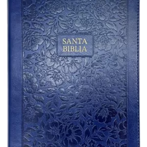 Biblia Reina Valera 1960 Letra Grande Manual Simil Piel Azul Marino Flore, De Reina Valera. Editorial Holman, Tapa Blanda En Español