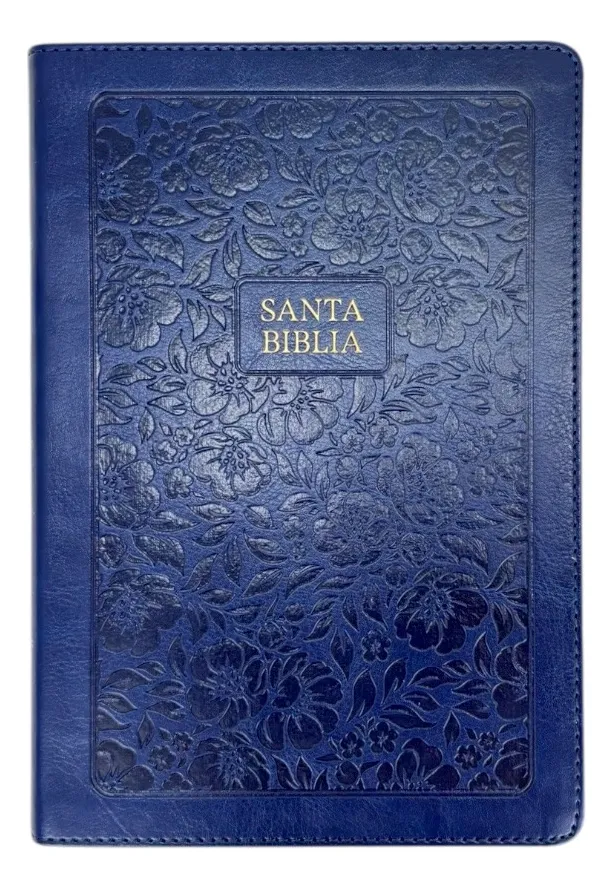Biblia Reina Valera 1960 Letra Grande Manual Simil Piel Azul Marino Flore, De Reina Valera. Editorial Holman, Tapa Blanda En Español